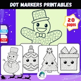 Free Christmas Coloring Dot Marker Sheets - Preschool  - no prep.
