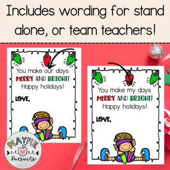 Christmas Teachers make spirits bright gift tag - Instant Download – Cute  Party Dash