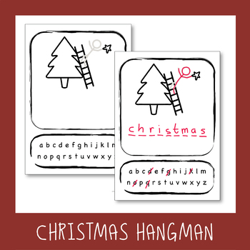 Free Christmas Hangman Template by ESL4FUN | TPT