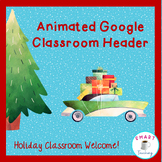 Free Christmas Holiday Animated Google Classroom Header fo