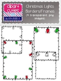 Free Christmas Lights Borders/Frames {Perfect for TPT Products}