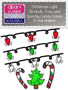 Free Christmas Lights, Tree, and Sparkly Candy Canes | TPT