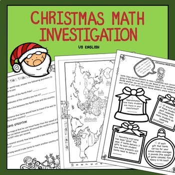 Preview of Free Christmas Math Investigation US No Prep