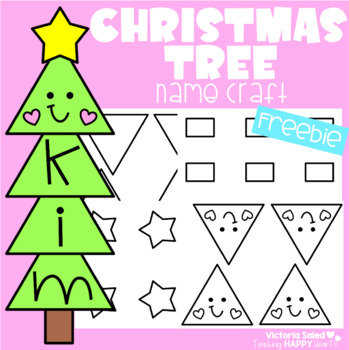 Preview of Free Christmas Tree Name Craft