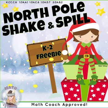 Preview of Free Christmas Winter Holiday SHAKE & SPILL Composing  Numbers Bar Model K-2