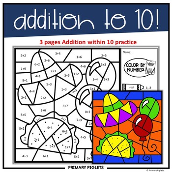 Free Cinco de Mayo Color by Number Code Addition Worksheet by Primary ...