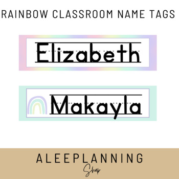 Free Classroom Decor| Rainbow Classroom Name Tags Editable| Student ...