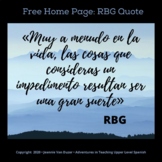 Free Classroom Header RBG Quote