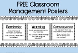 Free Classroom Management Posters (Reminder, Warning, Cons