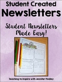 Free Classroom Newsletter Templates {Student Created Newsletters}