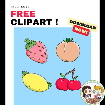 Preview of Fruit Clipart, Free Clipart, Fruit cute clipart mini set