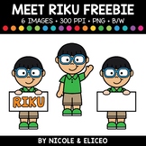 Free Clipart Kid 4 + Blacklines - Commercial Use