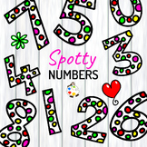 Free Clipart Spotty Numbers - Color & Black and White PNGs