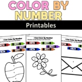 FREEBIE! Color By Number Printable Activities