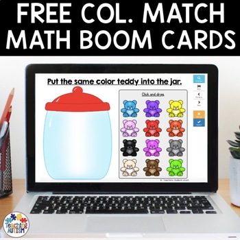 Preview of Free Color Sorting Math Boom Cards