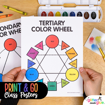 Color Theory Handout: Color Wheel Worksheet Freebie & Art Sub Plans Ideas