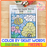 Free Color by Code -Sight Words Second Grade