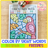 Free Color by Code -Sight Words Third Grade
