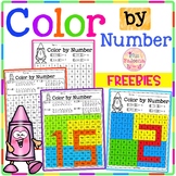 Free Color by Numbers – Hidden Numbers