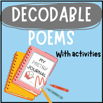 Preview of Decodable Poems for kindergarteners with sight words and CVC words