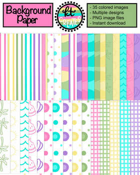 Preview of Colorful Background Papers - 35 Images Included