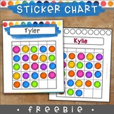 Free Colorful Sticker Chart