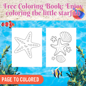 Preview of Free Coloring Book: Enjoy coloring the little starfish.