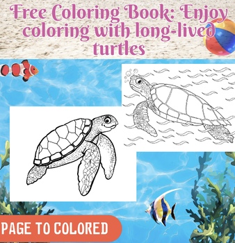 Preview of Free Coloring Book: Enjoy coloring with long-lived turtles