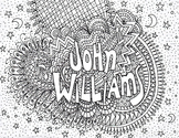 Free Coloring Page, Music, Composer  John Williams