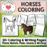 Free Coloring Pages - Horses