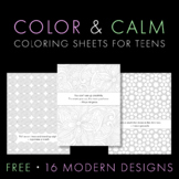 Free Coloring Pages for Teens & Adults, Mandala + Mindfuln