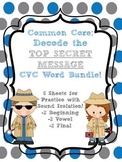 Common Core: Decode the Secret Message CVC Beginning, Vowe