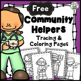 Free Community Helpers Tracing and Coloring Pages