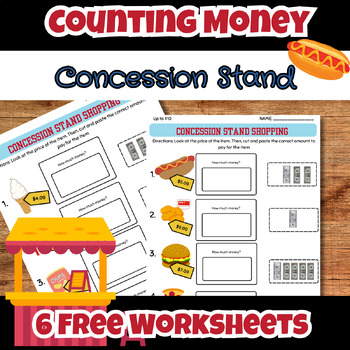 Preview of Free Concession Stand Counting Money Math Special Ed Functional Life Skills ESY