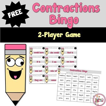 Preview of Free Contractions Bingo Game
