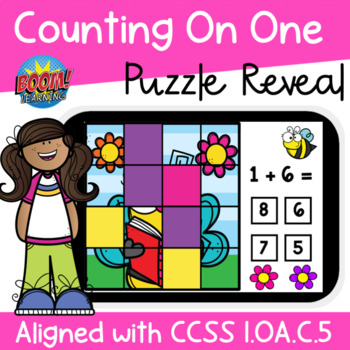 Preview of Free Counting On Addition Picture Reveal Boom Cards