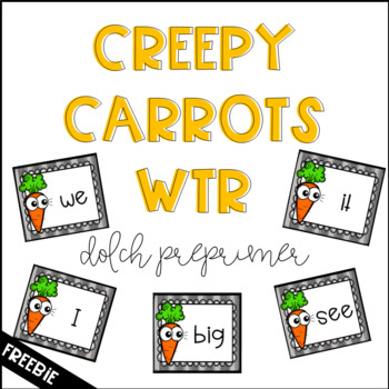 Preview of Free Creepy Carrot Write the Room Activity