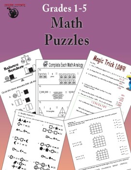 Preview of Free Critical Thinking Addictive Math Puzzle Activities for Grades 1-5