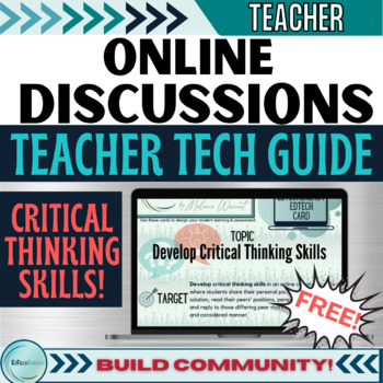 Preview of FREE Critical Thinking Skills Online Discussions Teacher Guide