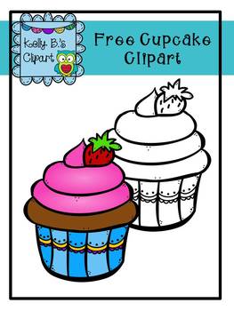 Preview of Free Cupcake Clipart by Kelly B.