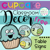 Free Cupcake Table Signs