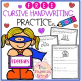 Free Cursive Handwriting Practice