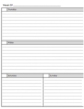Free Customizable Planner Pages- Weekly by Nicole Baxter | TpT