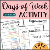 Free Cut and Paste Day of the Week Activity | Differentiat