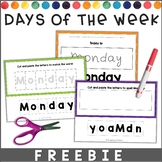 Free DAYS OF THE WEEK Fine Motor Activity 