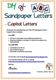 Free ~ DIY Sandpaper Letters Template - Capital Letter