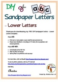 Free ~ DIY Sandpaper Letters Template - Lowercase Letters