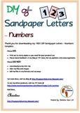 Free ~ DIY Sandpaper Template - Numbers