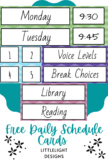 Free Daily Schedule Cards