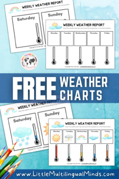 Preview of Free Daily Weather Charts and Posters - Weather Activities, Worksheets